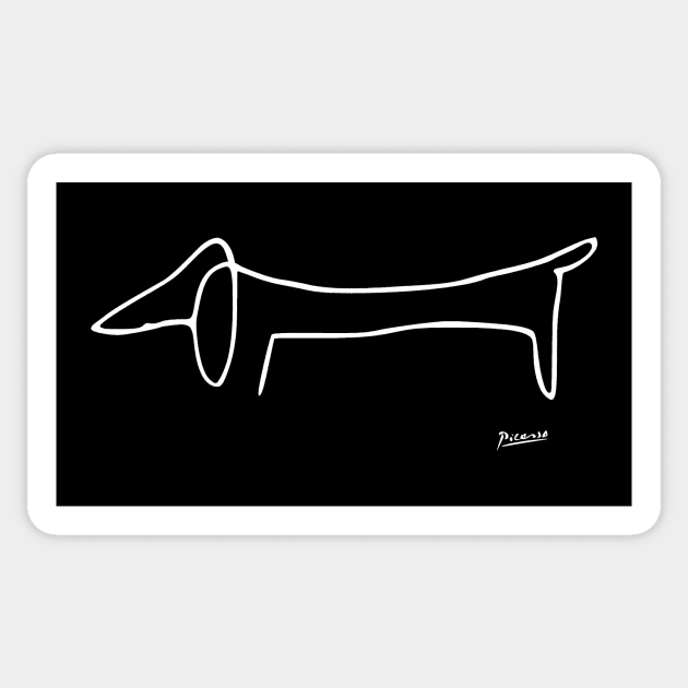 Picasso Dog Sticker by JohnnyBoyOutfitters